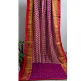 Pure Georgette Bandhani with Patola Border saree