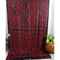 Tusser with Kantha Work saree