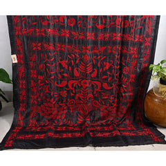 Tusser with Kantha Work saree