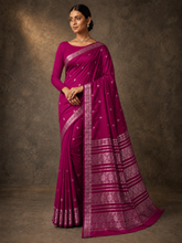 Mysore Silk sarees with Gandaberunda Design Contrast Border - Cream